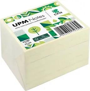 UPM Notes Haftnotizen doppelte Haftung gelb, 6 Blöcke