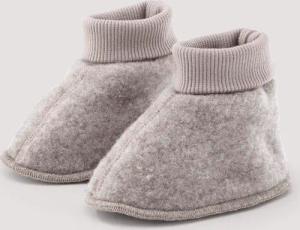 hessnatur Baby Wollfleece Schuhe aus Bio-Merinowolle - grau - Größe 62/68