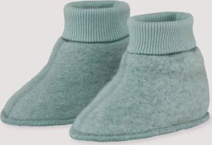 hessnatur Baby Wollfleece Schuhe aus Bio-Merinowolle - grün - Größe 74/80