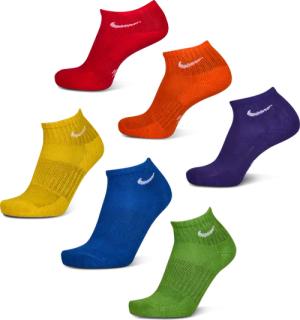 Nike Kids Crew 6 Pack Unisex Socken - Rot - Größe 38 - 42 - Baumwolle