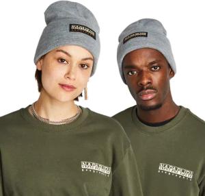 Napapijri Mountain Unisex Winter Mützen - Grau - Größe One Size - Wolle