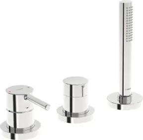 Hansa Fertigmontageset HANSAVANTIS Style 3-Loch-Bidet-Einhebelmischer, Rosette rund, chrom