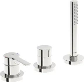 Hansa Fertigmontageset HANSARONDA 3-Loch-Bidet-Einhebelmischer, Rosette rund, chrom