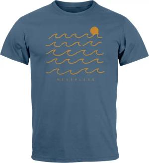 Neverless Print-Shirt Herren T-Shirt Frontprint Wellen