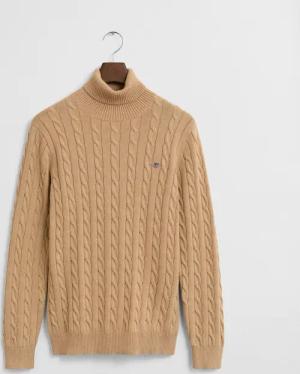 Gant Strickpullover Zopfstrick Rollkragenpullover - Regular
