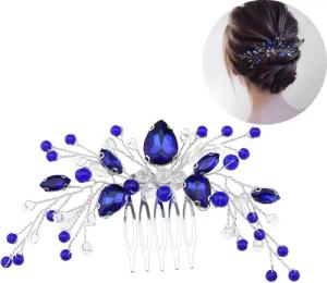 RWEUOQ Diadem Braut-Haarnadeln Kristall-Perlen, Haarschmuck, Haarspangen