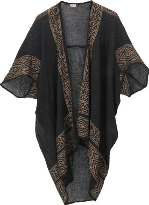 Guru-Shop Langjacke Offener Boho Cardigan, plus