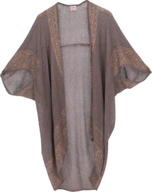 Guru-Shop Langjacke Offener Boho Cardigan, plus