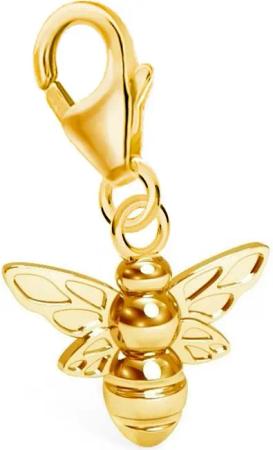 Goldene Hufeisen Charm-Einhänger Biene Karabiner Charm