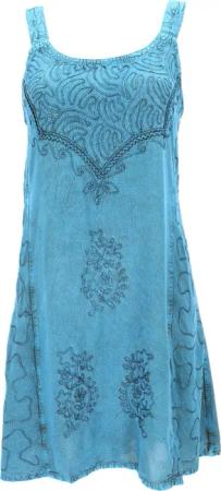 Guru-Shop Midikleid Besticktes Indisches Minikleid Boho