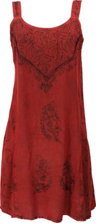 Guru-Shop Midikleid Besticktes Indisches Minikleid Boho