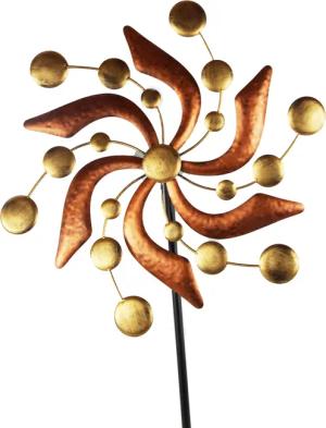 Posiwio Deko-Windrad Windrad Kupfer- Gold -