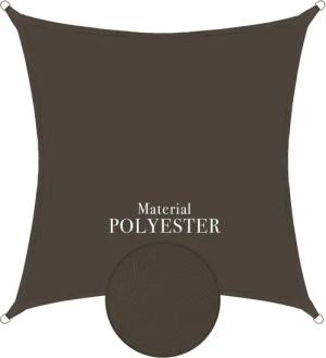 anndora Sonnensegel Tarp 3x3m Sonnenschutz, (Anthrazit),