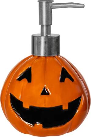 Horror-Shop Dekoobjekt Lustiger Halloween Kürbis Seifenspender