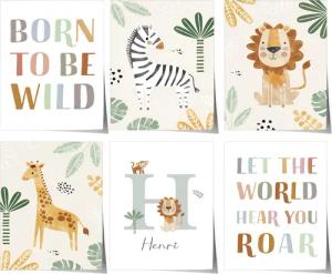 JUSTGOODMOOD Poster Premium ® Safari Dschungel