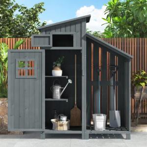 Merax Garten-Geräteschrank, BxT: 124x53 cm, mit