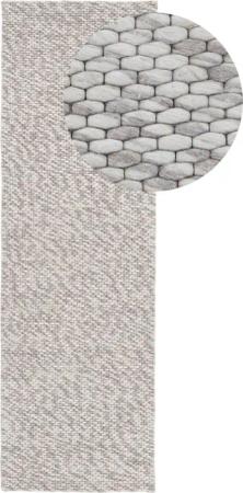 carpetfine Wollteppich "Sina, auch als Läufer", rechteckig, 14 mm Höhe, Handweb Teppich, reine Wolle, meliert, handgewebt, weich & kuschelig