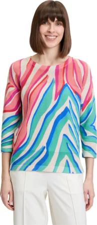 Betty Barclay Strickpullover "Betty Barclay Damen Feinstrickpullover mit Print", (1 tlg.), Druck
