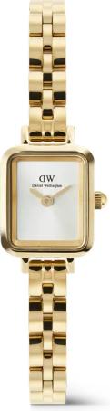 Daniel Wellington DW Uhr Quadro Mini Arch 3-link White Sunray Gold 15.4X18.2mm