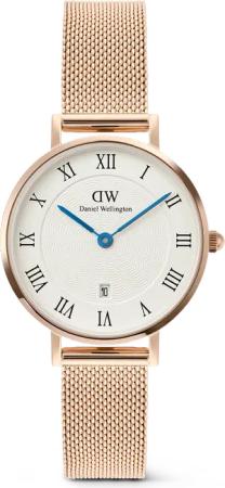 Daniel Wellington DW Uhr Petite Roman Numerals Date Rose Gold 28mm
