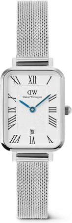 Daniel Wellington DW Uhr Quadro Sterling Roman Numerals Date 20x26mm Silver