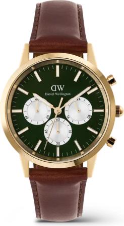 Daniel Wellington DW Uhr Iconic Chronograph St Mawes Emerald Panda Gold 42mm