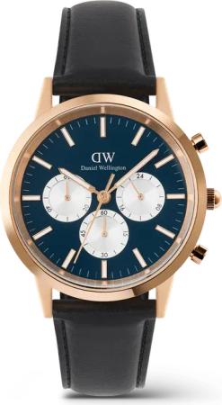 Daniel Wellington DW Uhr Iconic Chronograph Sheffield Arctic Panda Rose Gold 42mm