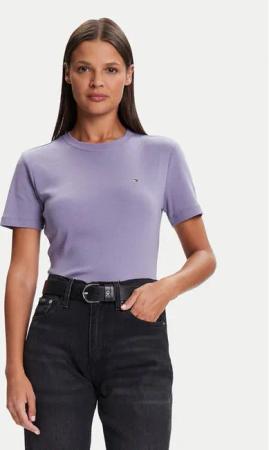 Tommy Hilfiger T-Shirt New Cody WW0WW40587 Violett Slim Fit
