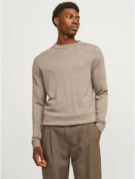 Jack & Jones  Pullover 12216817 MERINO CREW-GREIGE