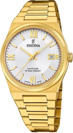 Festina F20038/1 Herrenuhr Swiss Made Rivé 40mm 10ATM