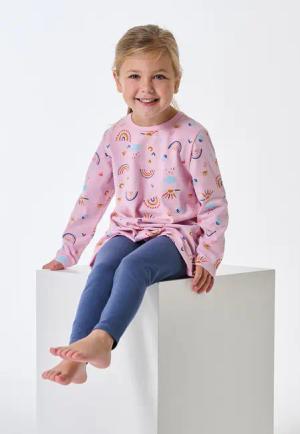 Schlafanzug lang Leggings Sonne Regenbogen veilchen - Kids Nightwear 92