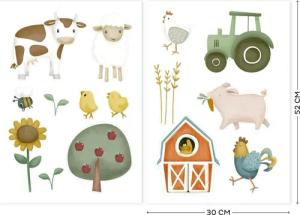 LITTLE DUTCH Wandsticker "Little Farm", (Set), Little Dutch - Luxus-Wandaufkleber - Kleiner Bauernhof - 30x42cm