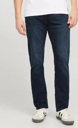 Jack & Jones Regular-fit-Jeans "JJICLARK im Used-Look, Stretchkomfort und niedrige Leibhöhe", mit Abriebeffekten