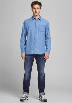 Jack & Jones Regular-fit-Jeans "JJICLARK mit Used-Look und Stretch für den Alltag", mit Abriebeffekten