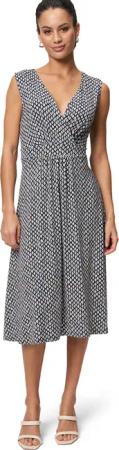 Zero Midikleid "zero Damen Sommerkleid Midikleid mit Wickeloptik", Wickeldesign