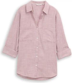 TOM TAILOR Damen Bluse mit Brusttaschen, rosa, Meliert, Gr. 44