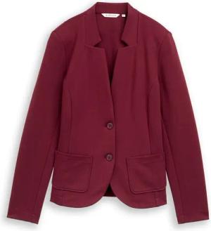 TOM TAILOR Damen Slim Fit Blazer mit Ottoman Struktur, rot, Uni, Gr. XXXL