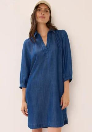 Cecil Damen Softes Lyocell-Kleid in Blau, Gr: S