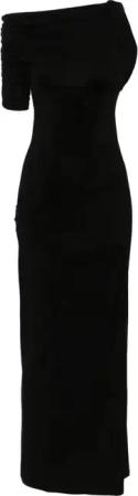 Jacquemus - Draped One-Shoulder Evening Dress - Größe M - schwarz