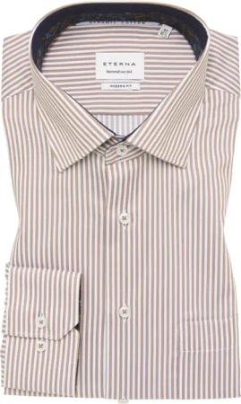 MODERN FIT Hemd in beige gestreift