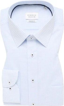 MODERN FIT Hemd in hellblau kariert