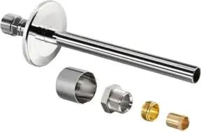 Oventrop Wandanschluss-Set R 1/2 AG, verchromt, 1-fach