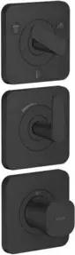hansgrohe Thermostat-Modul Axor Citterio C o. Struk., mattschwarz, UP mit Rosetten