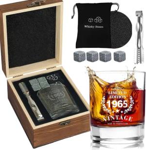 BlingBin Cocktail-Set Holzsammlung Whisky Gläser Geschenkset,