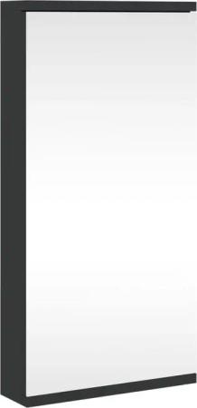 vidaXL Badezimmerspiegelschrank Eck-Spiegelschrank Schwarz 30x24x60 cm