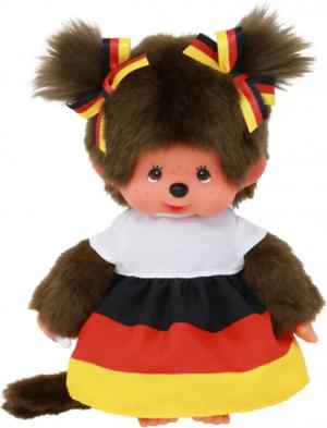 Monchhichi Plüschfigur Mädchen im Deutschland-Kleid 20