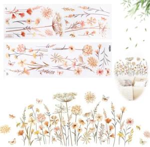 BlingBin Wandtattoo Boho Wandaufkleber Wildblume Löwenzahn