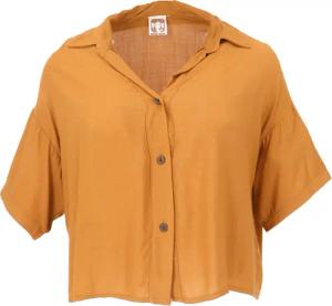 Guru-Shop Longbluse Boho Blusentop, Basic Kurzarmbluse,