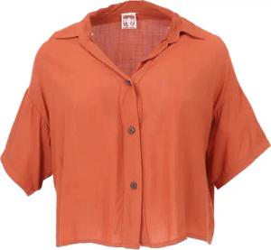 Guru-Shop Longbluse Boho Blusentop, Basic Kurzarmbluse,