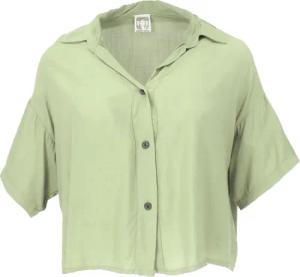 Guru-Shop Longbluse Boho Blusentop, Basic Kurzarmbluse,